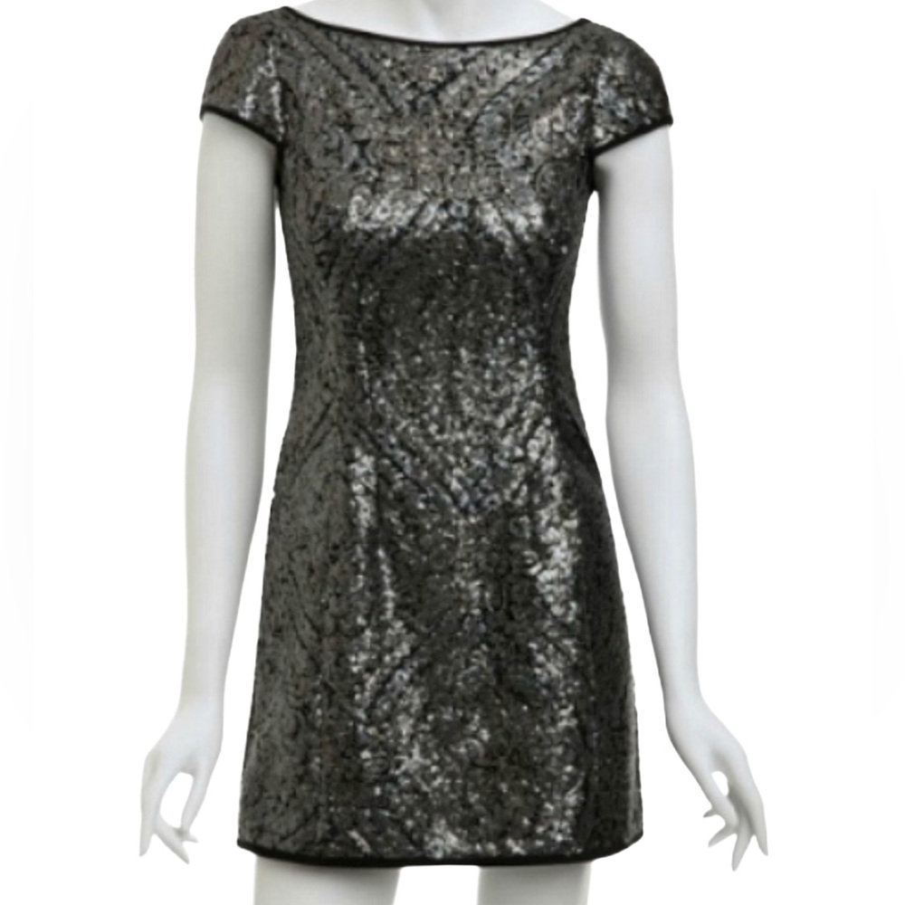 Nanette Lepore Black Sequin Mini Dress